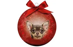 Plenty gifts Kerstbal xmas frosted chihuahua