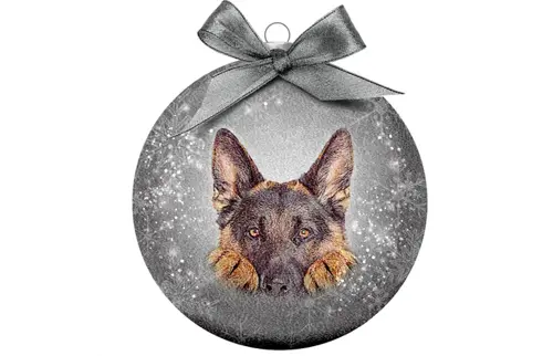 Plenty gifts Kerstbal xmas frosted german shepherd