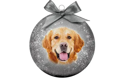 Plenty gifts Kerstbal xmas frosted golden retr.