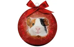 Plenty gifts Kerstbal xmas frosted guinea pig