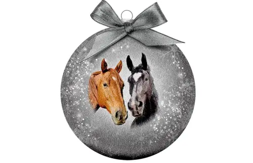 Plenty gifts Kerstbal xmas frosted horse