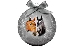 Plenty gifts Kerstbal xmas frosted horse