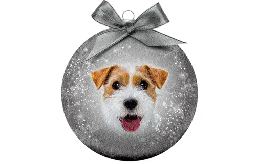 Plenty gifts Kerstbal xmas frosted jack russell