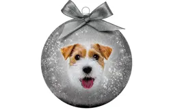 Plenty gifts Kerstbal xmas frosted jack russell