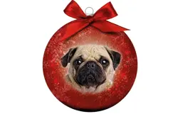 Plenty gifts Kerstbal xmas frosted pug