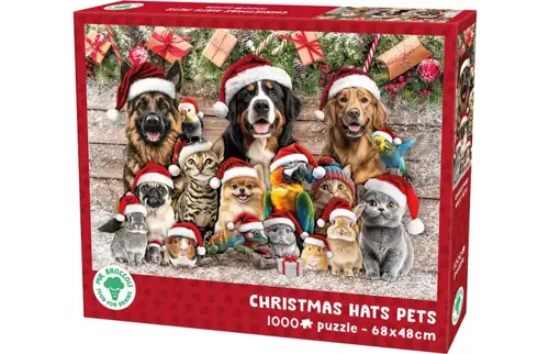 Plenty gifts Puzzel xms christmas hats pets