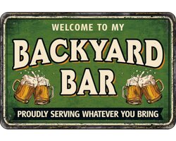 Plenty gifts Sign metal a4 backyard bar (h)