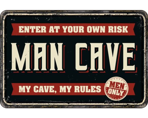 Plenty gifts Sign metal a4 man cave (h)