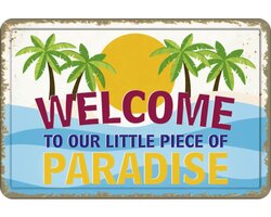 Plenty gifts Sign metal a4 piece of paradise (h)