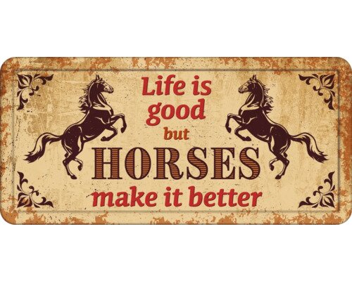 Plenty gifts Sign metal lg horses