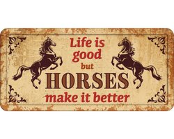 Plenty gifts Sign metal lg horses
