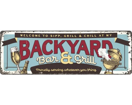 Plenty gifts Sign metal lk backyard bar & grill