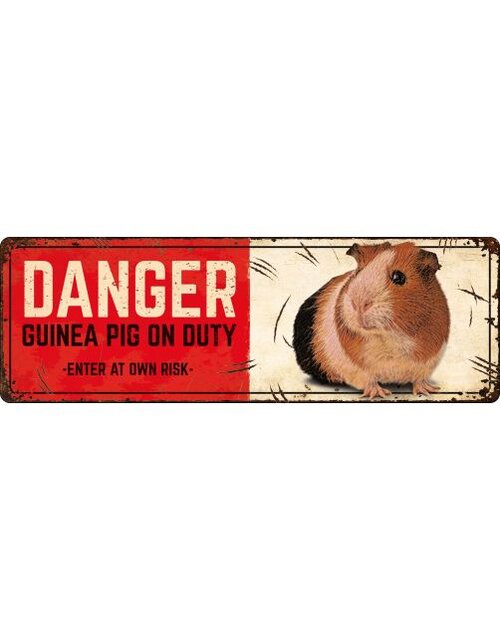 Plenty gifts Sign metal lk danger guinea pig