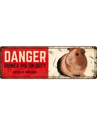 Plenty gifts Sign metal lk danger guinea pig