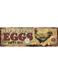 plenty gifts Sign metal lk farm fresh eggs