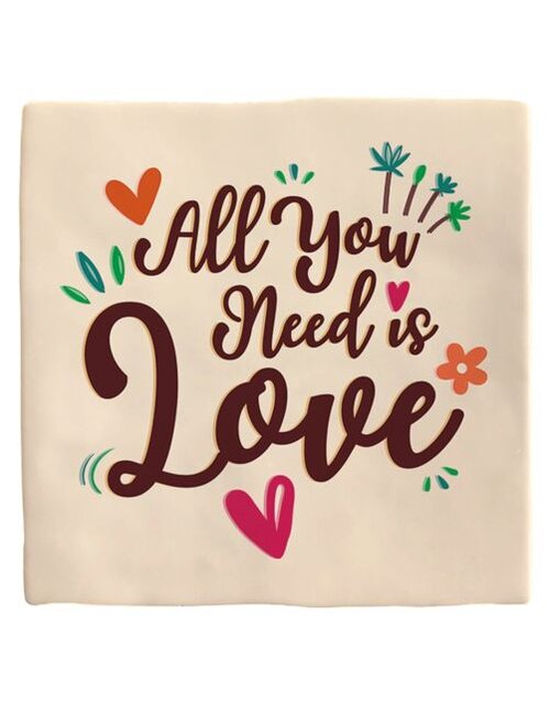 Plenty gifts Tegeltje all you need is love