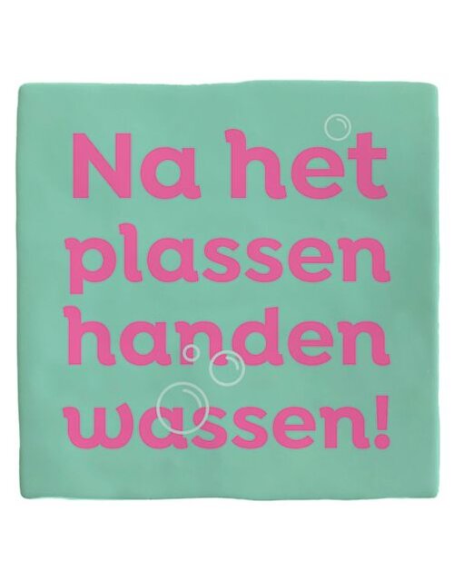 Plenty gifts Tegeltje handen wassen