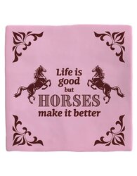 Plenty gifts Tegeltje life is good horses