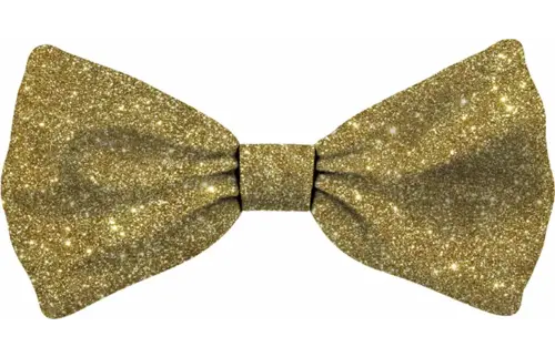 Plenty gifts Vlinderstrik xmas glitter gold cat s