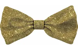 Plenty gifts Vlinderstrik xmas glitter gold cat s