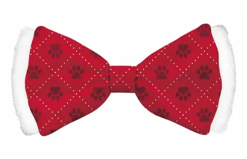 Plenty gifts Vlinderstrik xmas satin red cat s