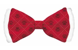 Plenty gifts Vlinderstrik xmas satin red cat s
