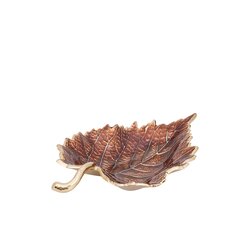 PTMD Plumie Bronze casted alu beech leaf shaped bowl - afbeelding 1