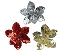 Poinsettiaclip d20h7cm a3 disco - afbeelding 1