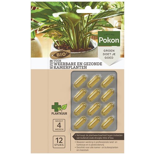 Pokon Bio Kuur voor Weerbare en Gezonde Kamerplanten Capsules 12 stuks