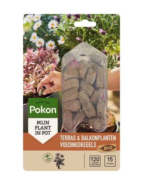 Pokon Bio Terras & Balkon Planten Voedingskegels 40 stuks