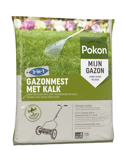 Pokon Gazonmest met Kalk 3-in-1 125m2 - afbeelding 1