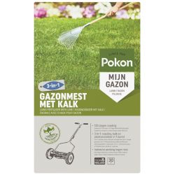 Pokon Gazonmest met Kalk 3-in-2 30m2