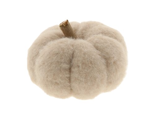 Pompoen m.takje d14h11cm wit