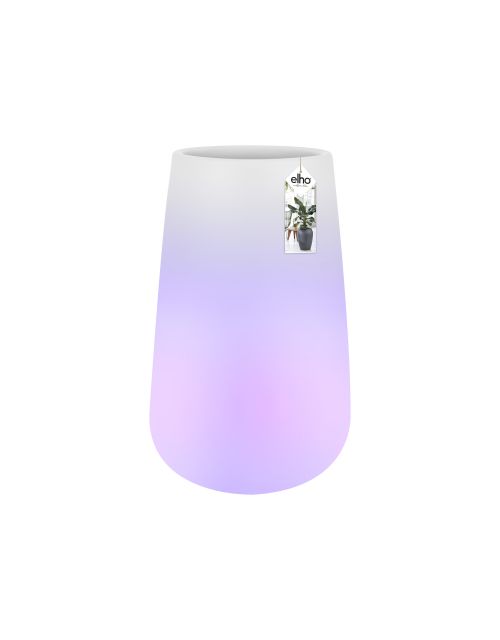 Elho Pure Cone Smart LED 50 - Bloempot - Transparant - Binnen & Buiten  - Ø 49.1 x H 79.85 cm - afbeelding 1