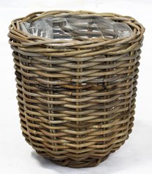Van der Leeden Pot rotan H30cm grijs