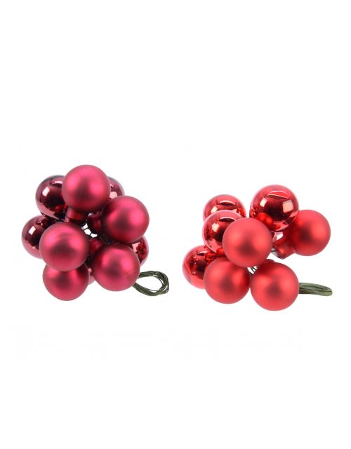 Decoris Balletjes Glas Draad Gl-M 2Ass Assortie dia2cm