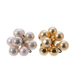 Decoris Balletjes Glas Draad Gl-M 2Ass Assortie dia2cm