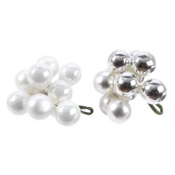 Decoris Balletjes Glas Draad Gl-M 2Ass Assortie dia2cm