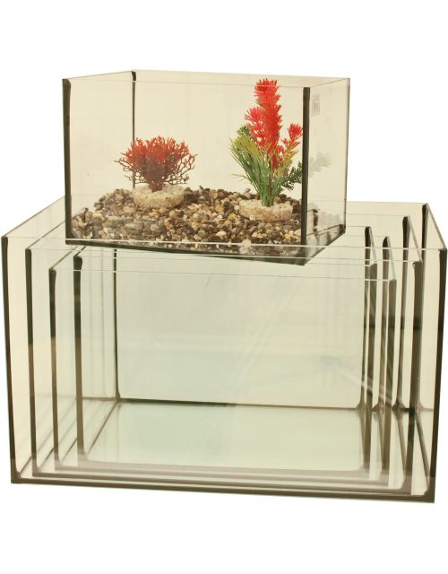 Aquarium met zwarte kit 30x20x20 cm