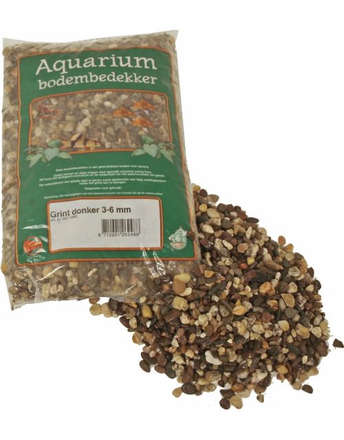 Aquarium grind donker 3-6 zak 8 kg