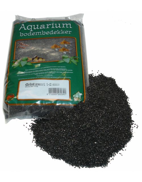 Aquarium grind edelspit zwart 1-2 zak 20 kg