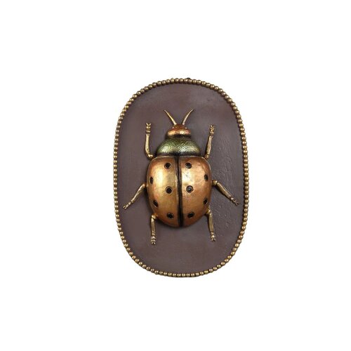PTMD Adalay Gold poly ladybug shaped wall hanger