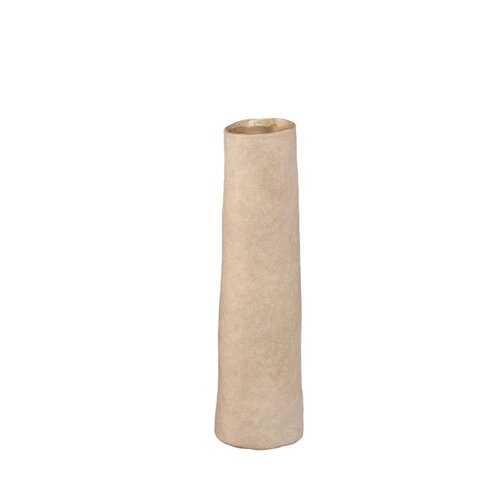 PTMD Ardala Beige straight round ceramic vase M