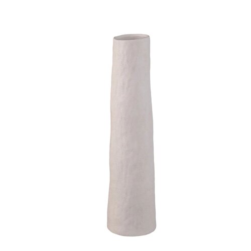 PTMD Ardala White straight round ceramic vase M