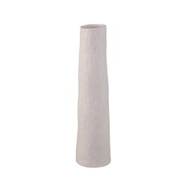 PTMD Ardala White straight round ceramic vase M