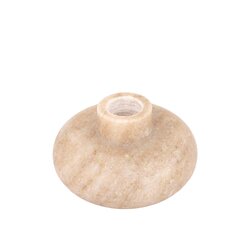 PTMD Arisha Beige marble candleholder low L - afbeelding 2