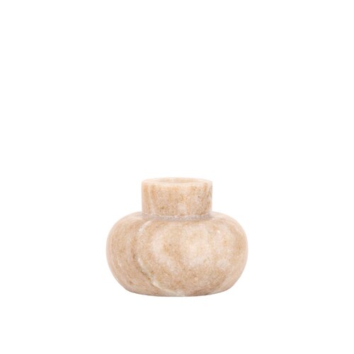 PTMD Arisha Beige marble candleholder low S - afbeelding 1