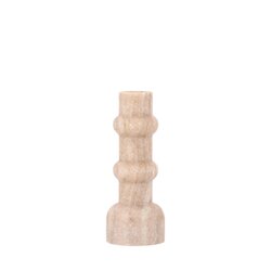 PTMD Arisha Beige marble candleholder round M - afbeelding 1