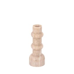 PTMD Arisha Beige marble candleholder round M - afbeelding 2