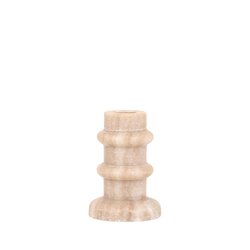 PTMD Arisha Beige marble candleholder round S - afbeelding 1